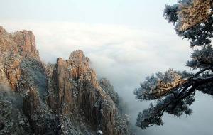 Cliffy Peaks in Winter Snow